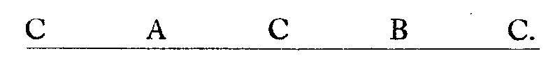 line marked with C A C B C