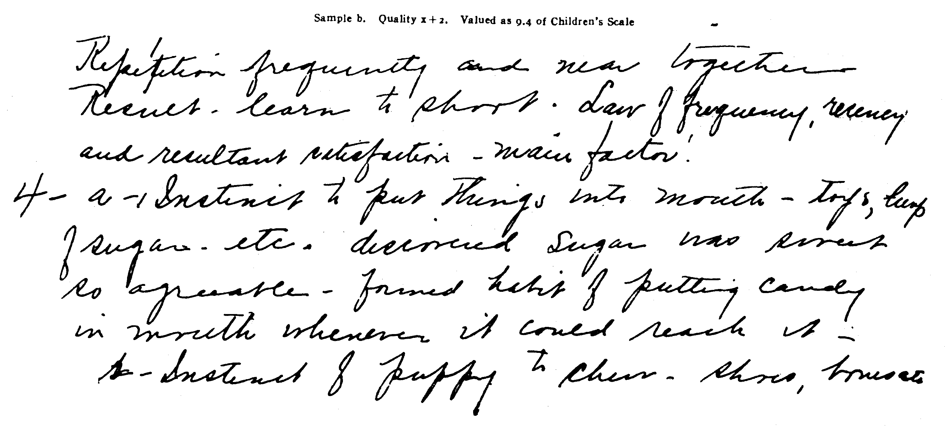 Scale A, A Scale for Handwriting of Children in Grades 5-8