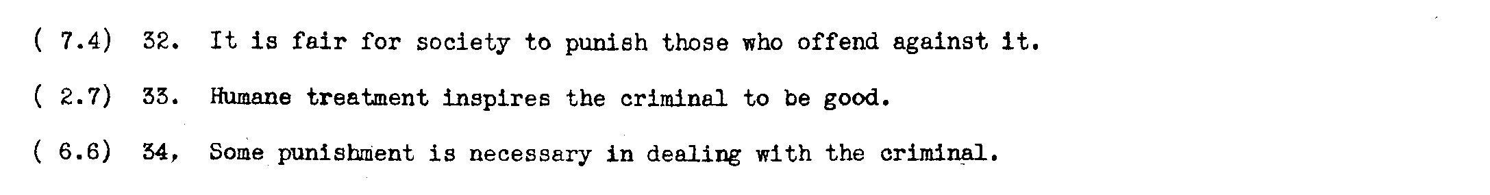 Attitude toward Punishment of Criminals, part 3