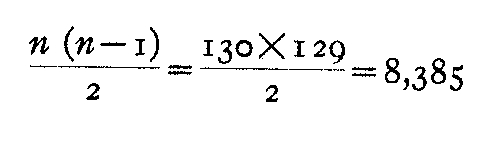formula for number of pairs