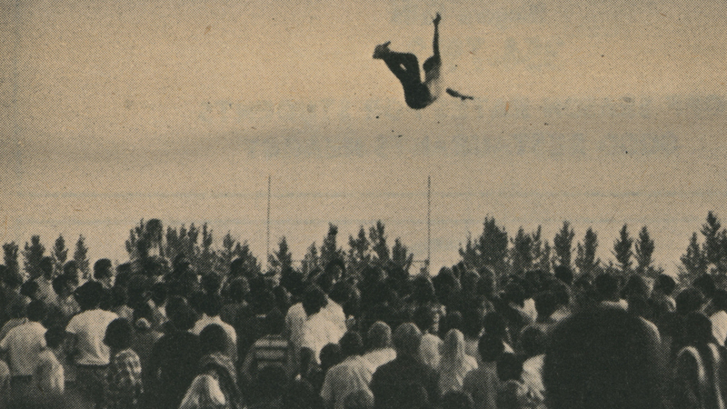 an audience member is tossed into the air at Festival '70