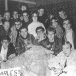 Brock University students steal the Brock shoulder - Brock U yearbook 1966-67