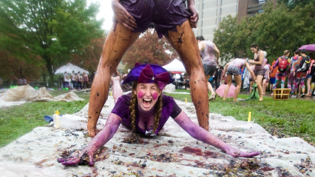 Brock University Grape Stomp Brock's messiest tradition, the annual Grape Stomp