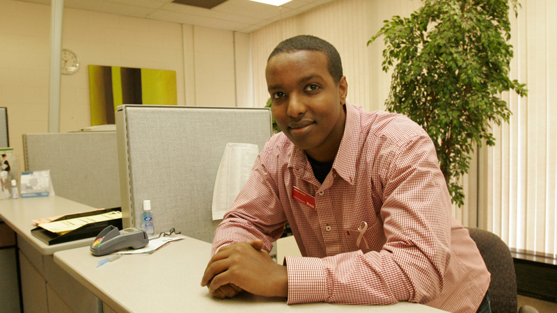 Ahmed Ahmed in the Registrar's office