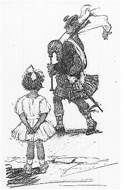 Illustration: The Scotch kilt is a case where the girdle was not extended all the way down, but the stockings were extended part of the way up, the two not quite meeting.